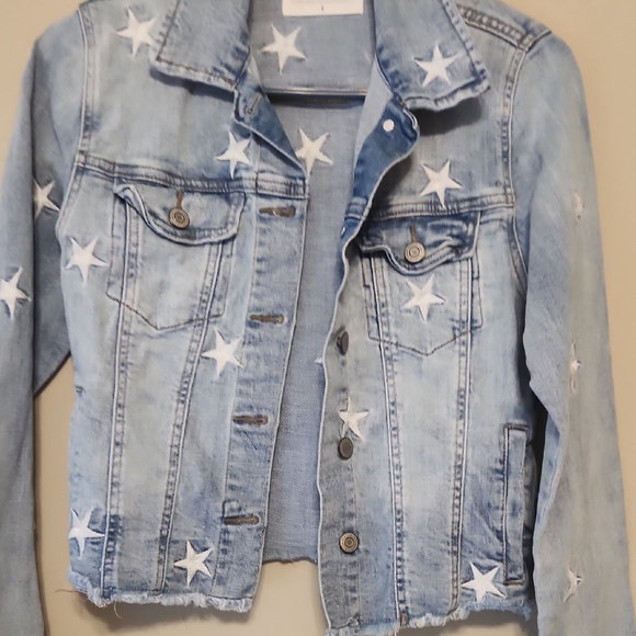 Eunina Light Blue Denim Jacket with White Star - Picture 3 of 4